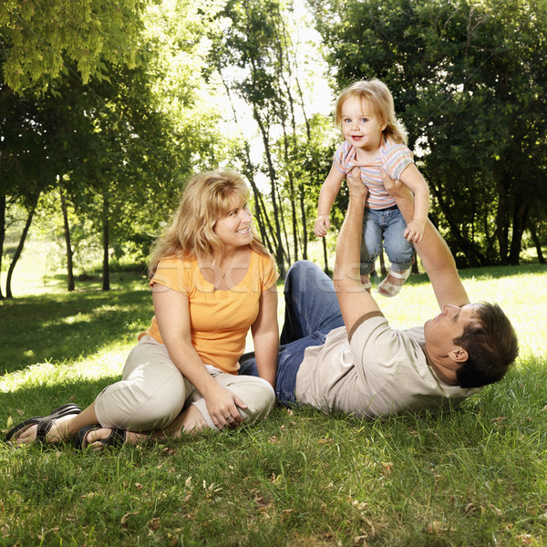 Família parque caucasiano adulto pais Foto stock © iofoto