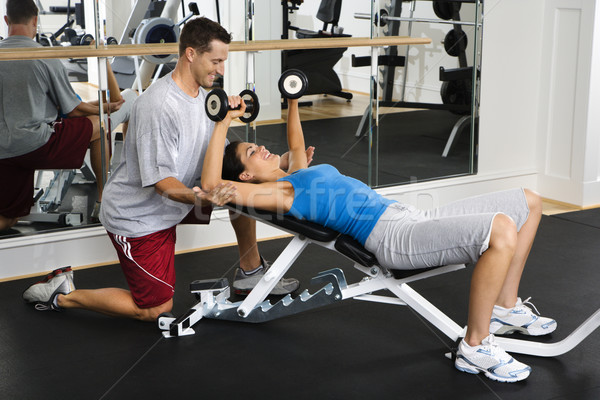 Woman doing workout Stock photo © iofoto