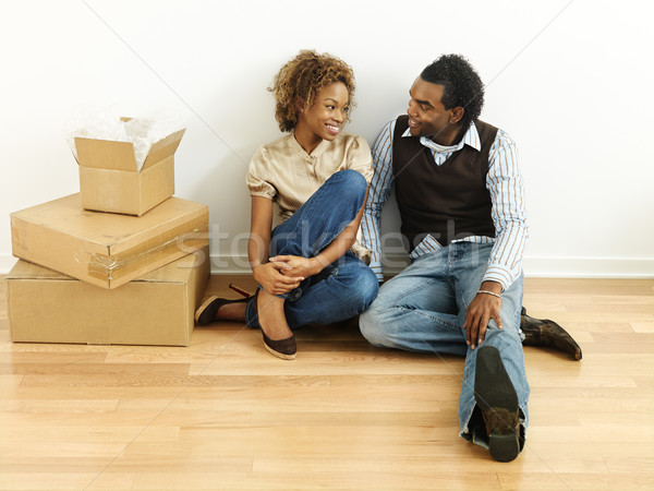 Young couple moving house Stock photo © iofoto