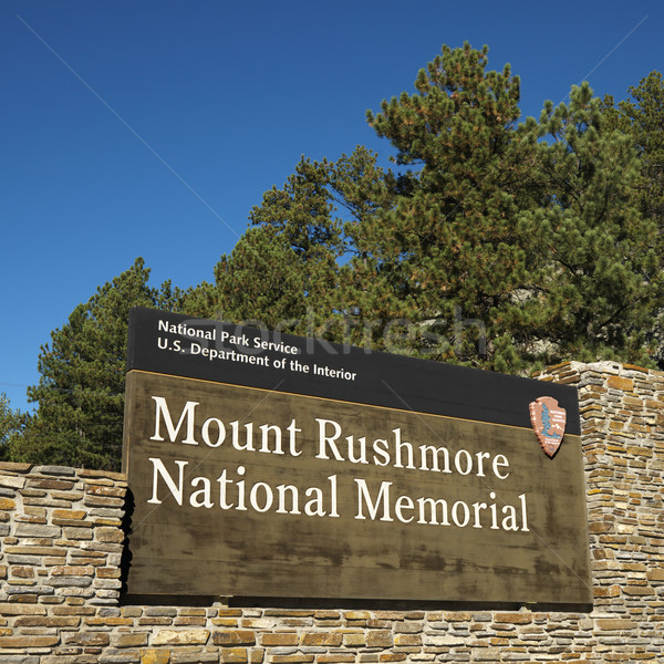 Rushmore hegy felirat bejárat utazás Stock fotó © iofoto