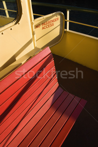 Bench on ferryboat. Stock photo © iofoto