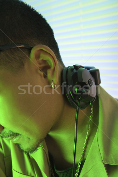 Man with headphones. Stock photo © iofoto
