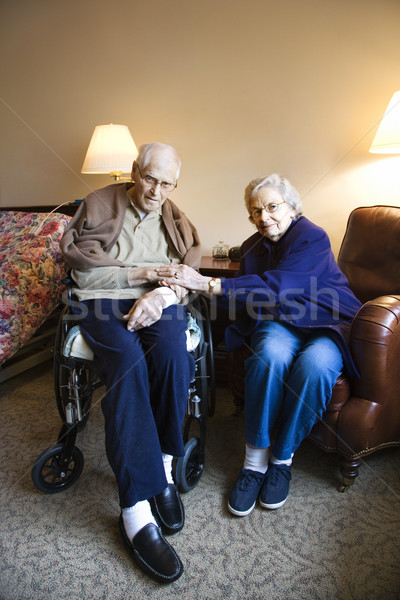 Stock photo: Elderly Caucasian  couple.