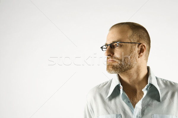 Portré kaukázusi férfi fej váll néz Stock fotó © iofoto