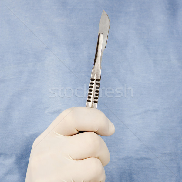 Sebész tart szike közelkép férfi sebészek Stock fotó © iofoto