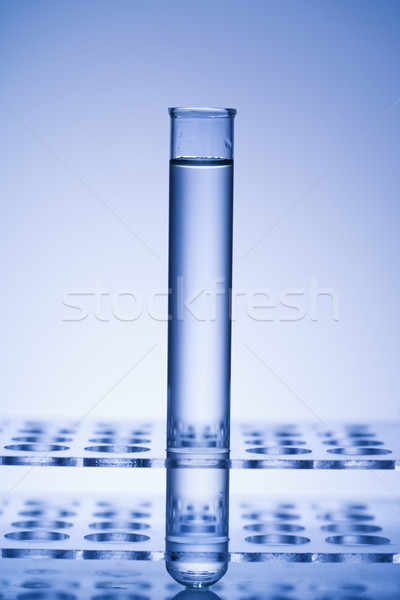 Reagenzglas blau Wissenschaft Container Farbe Bild Stock foto © iofoto