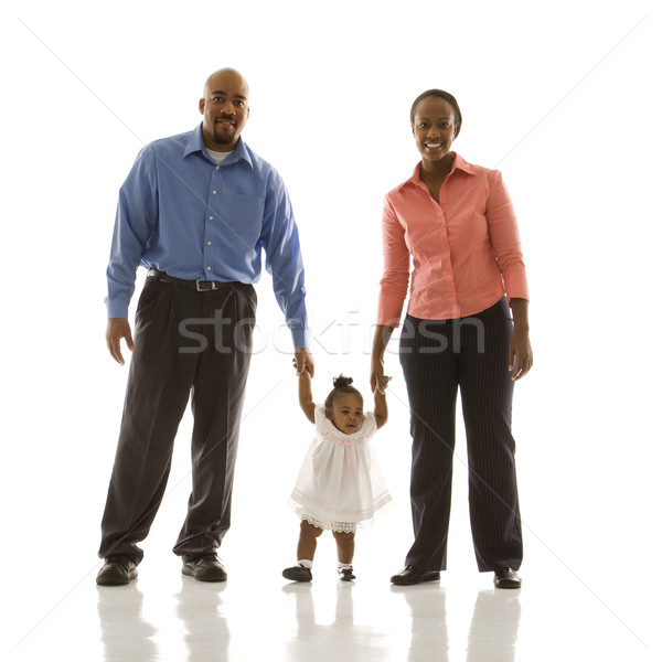 Aile portre adam kadın ayakta Stok fotoğraf © iofoto