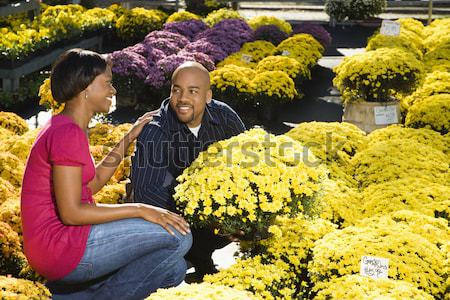 Stockfoto: Man · wijzend · geweer · kaukasisch · mannelijke · portret