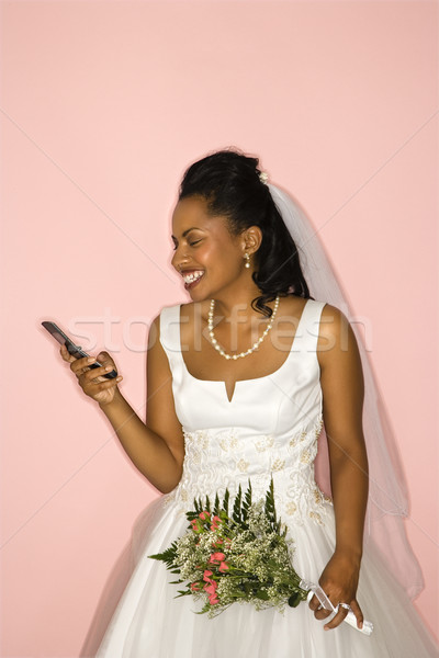 невеста глядя розовый женщину женщины Сток-фото © iofoto