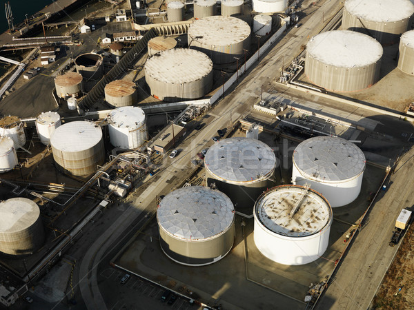 Refinería de petróleo aéreo líquido almacenamiento Los Ángeles Foto stock © iofoto