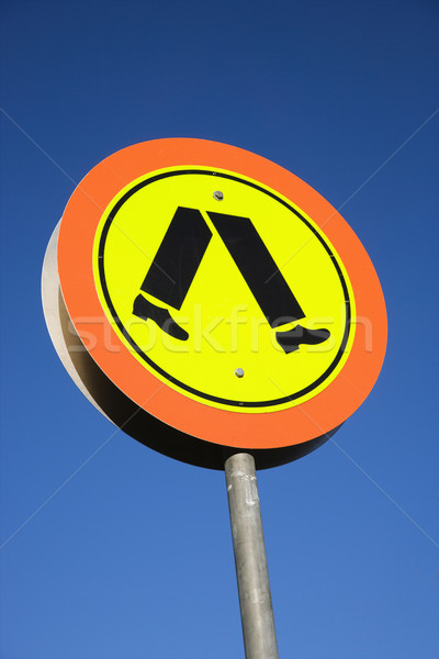 Pedestrian crossing sign. Stock photo © iofoto