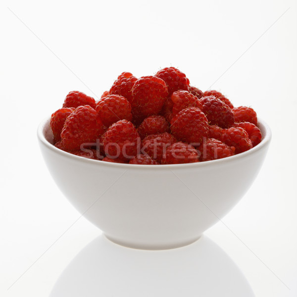 Bowl of raspberries. Stock photo © iofoto