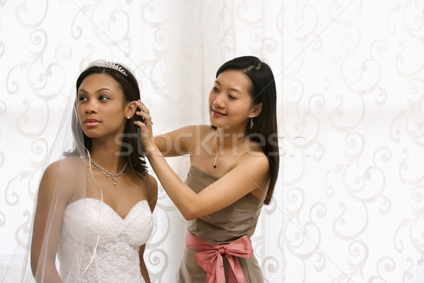 新娘 伴娘 肖像 亞洲的 新娘 商業照片 © iofoto