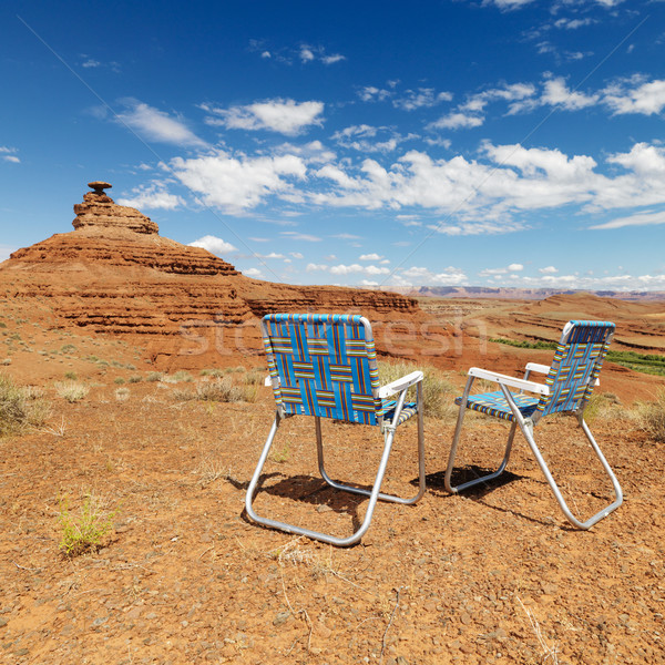 Desert scene. with chairs. Stock photo © iofoto