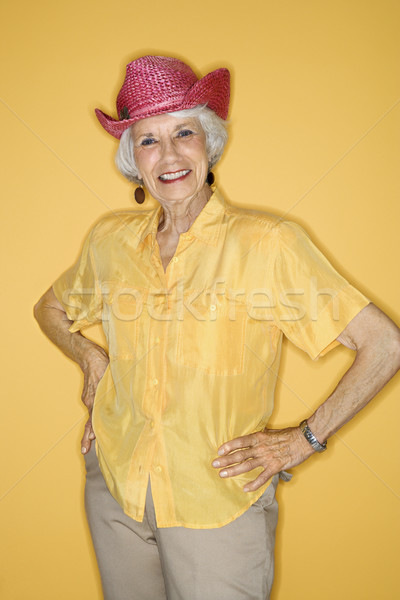 érett nő portré kaukázusi középkorú felnőtt női áll Stock fotó © iofoto