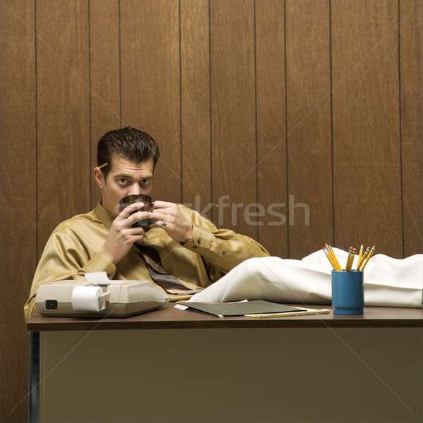 Man drinking coffee. Stock photo © iofoto