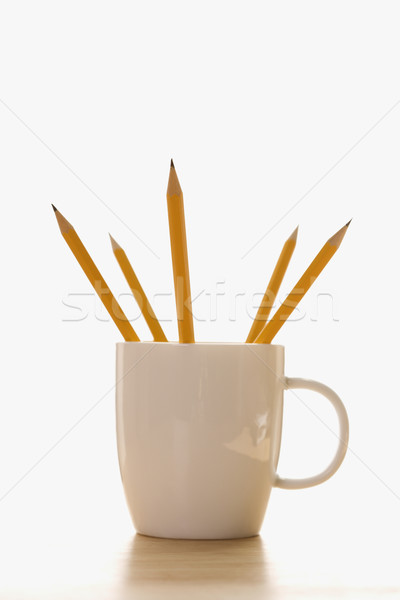Pencils in coffee cup. Stock photo © iofoto
