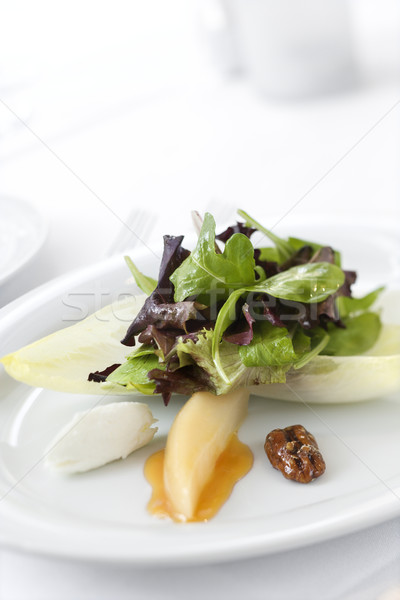 Gurmé saláta tányér edény előkelő étterem Stock fotó © iofoto
