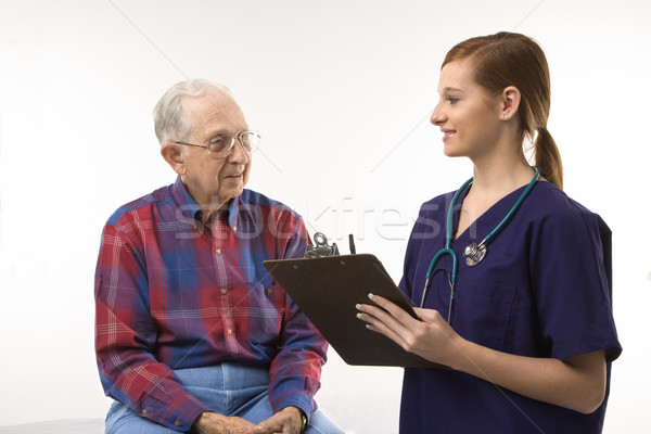 Medical worker and patient. Stock photo © iofoto