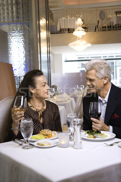 Couple dining in nice restaurant. Stock photo © iofoto