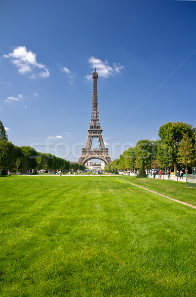 Wieża Eiffla Paryż niebo miasta budowy miejskich Zdjęcia stock © Ionia
