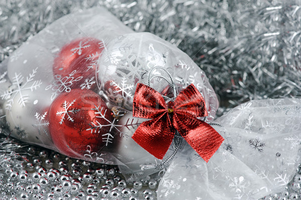 Navidad decoración regalo vidrio fondo pelota Foto stock © Ionia