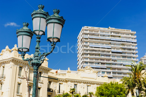 Lámpa utca Monaco Európa vidék Stock fotó © Ionia