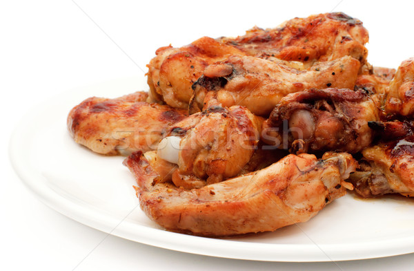 Grillowany nogi tablicy żywności lata kurczaka Zdjęcia stock © Ionia