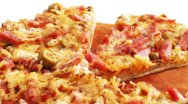 Zdjęcia stock: Pizza · cięcia · żywności · ser · warzyw · gotowania