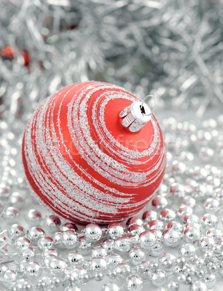 Navidad decoración enfoque pelota vidrio fondo Foto stock © Ionia