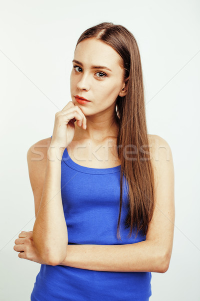 Jóvenes bastante morena mujer posando Foto stock © iordani