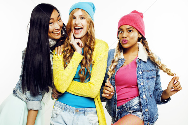 ストックフォト: 国家 · 女の子 · グループ · 十代の · 友達
