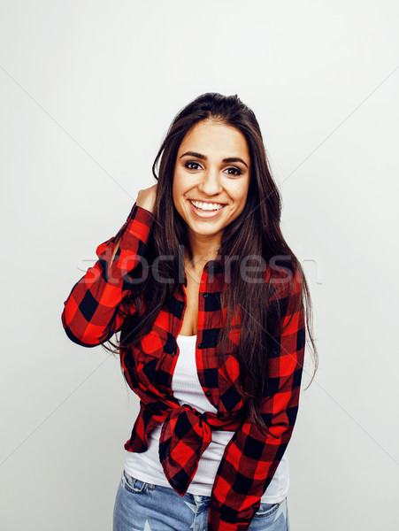 Jóvenes feliz sonriendo americano Foto stock © iordani