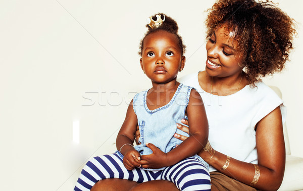 Imádnivaló édes fiatal anya aranyos kicsi Stock fotó © iordani