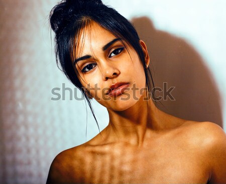 Stock photo: young beauty african american woman with fashion make up, emothi