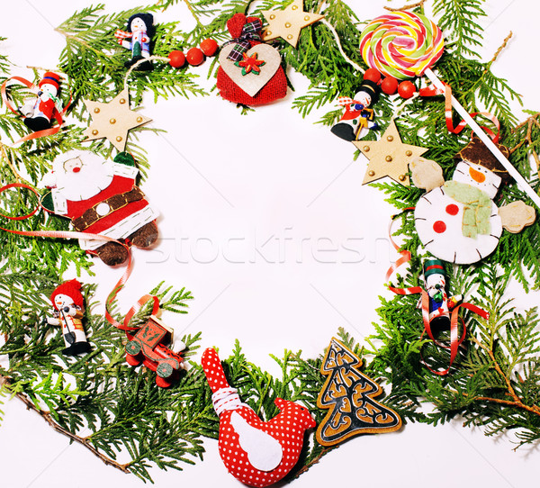 Noël décoration isolé blanche post carte [[stock_photo]] © iordani