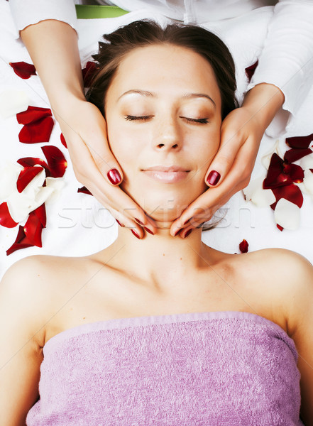 Stock photo: stock photo attractive lady getting spa treatment in salon, heal