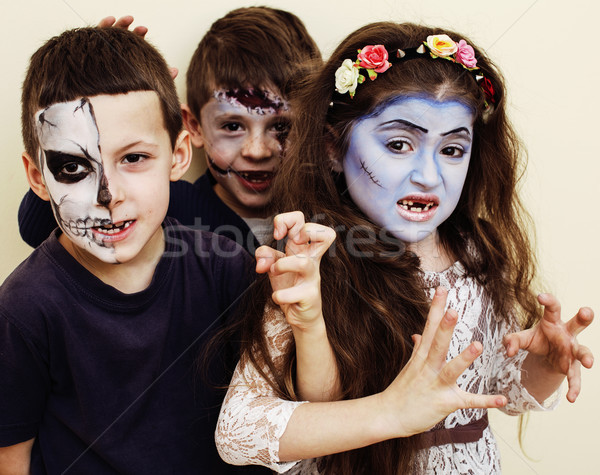 Zombie apocalips copii celebrare copii Imagine de stoc © iordani