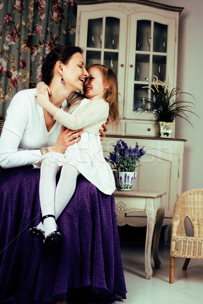 молодые матери дочь роскошь домой интерьер Сток-фото © iordani