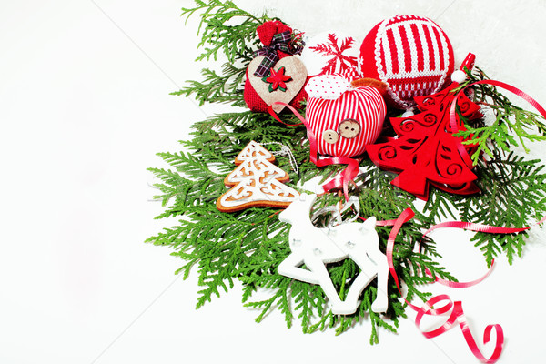christmas decoration isolated , white background for post card g Stock photo © iordani