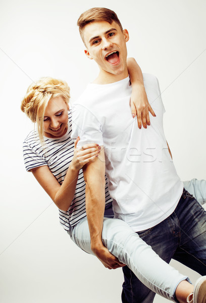 Foto stock: Jóvenes · bastante · Pareja · tipo