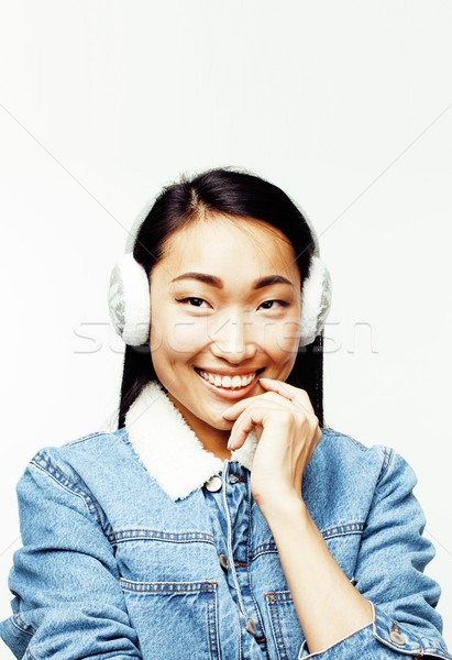 Foto stock: Jóvenes · bastante · Asia · mujer · posando · alegre