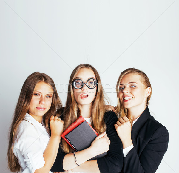 new student bookwarm in glasses against casual group Stock photo © iordani