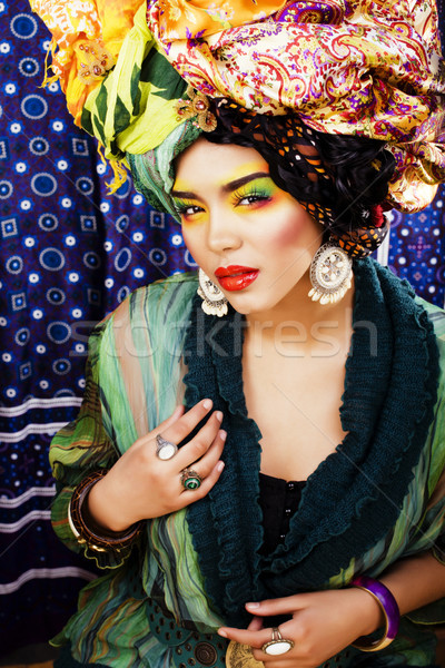 Güzellik parlak kadın yaratıcı makyaj çok Stok fotoğraf © iordani