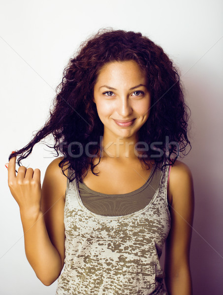 Foto stock: Jóvenes · bastante · nina · retrato · sonriendo