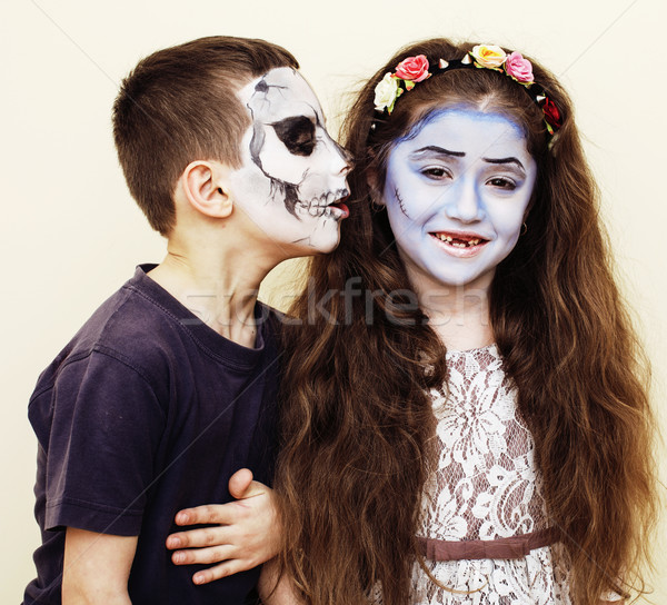 Zombie apocalips copii celebrare real Imagine de stoc © iordani