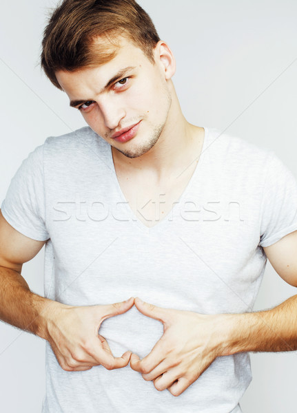 Foto stock: Jóvenes · guapo · tipo · posando