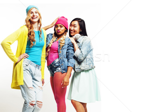 Stockfoto: Natie · meisjes · groep · vrienden