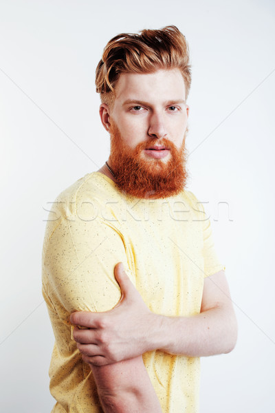 商業照片: 年輕 · 英俊 · 時髦 · 姜 · 大鬍子 · 傢伙