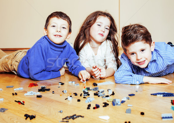 Funny cute dzieci gry zabawki domu Zdjęcia stock © iordani
